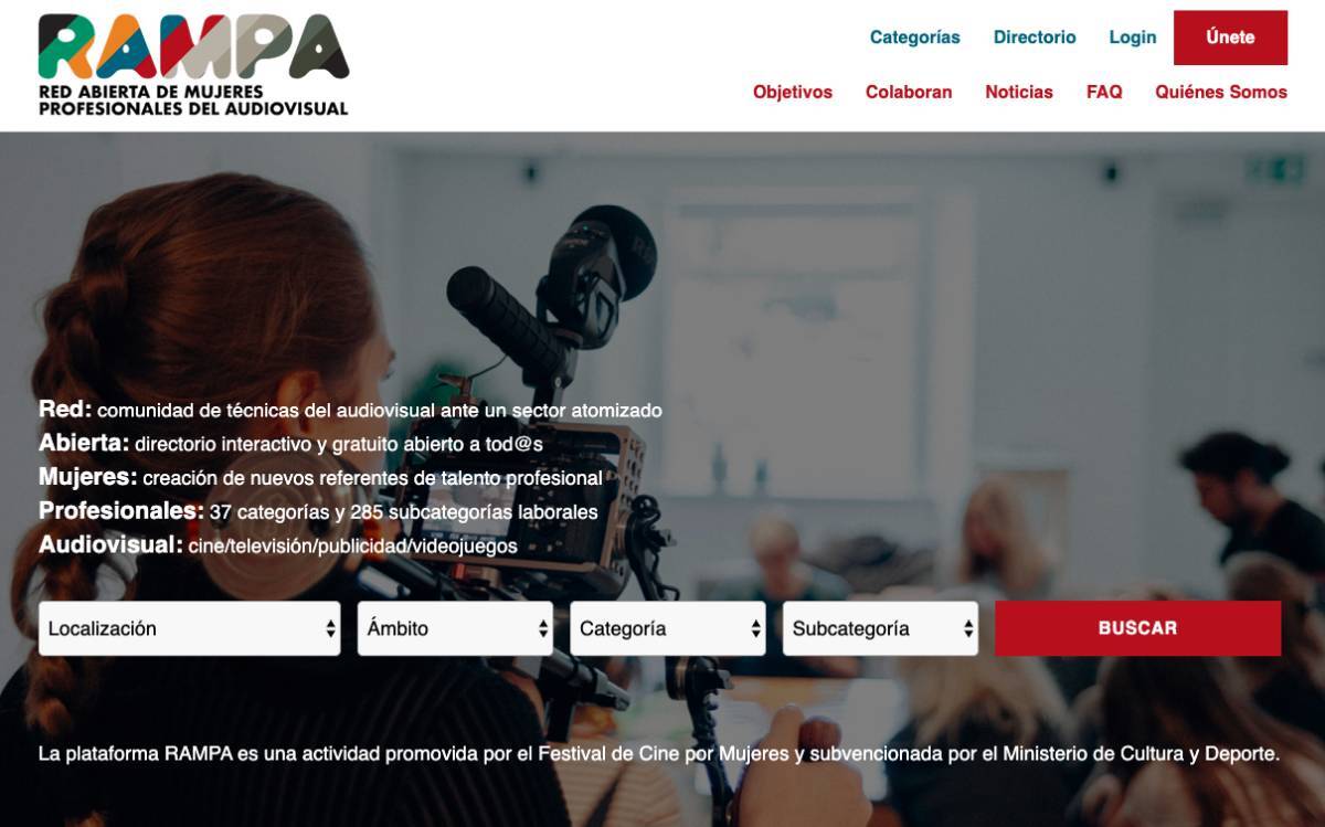 Nace RAMPA, la primera red profesional abierta para las mujeres del audiovisual en España