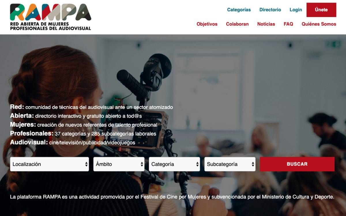 Nace RAMPA, la primera red profesional abierta para las mujeres del audiovisual en España